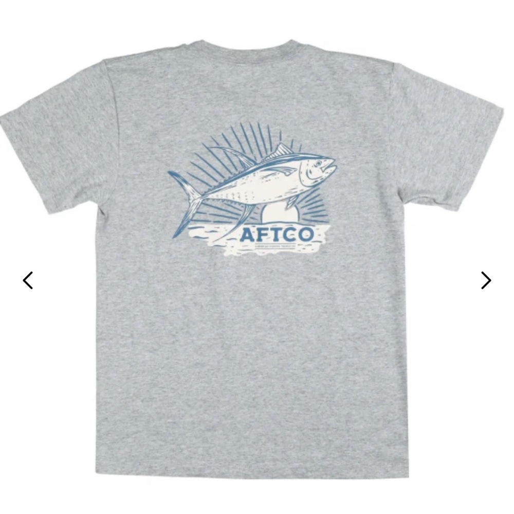 KIDS AFTCO ICED TEA YOUTH GRAY T-SHIRT• SIZE YOUTH SMALL